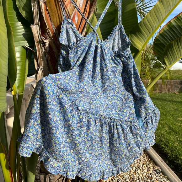 Universal Thread Spaghetti Strap Dress Sundresss Lounge Pockets Tiered Loose - Picture 5 of 8